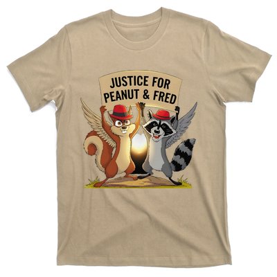 Peanut Squirrel & Fred Raccoo Justice For Peanut Wanted T-Shirt