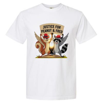 Peanut Squirrel & Fred Raccoo Justice For Peanut Wanted Garment-Dyed Heavyweight T-Shirt