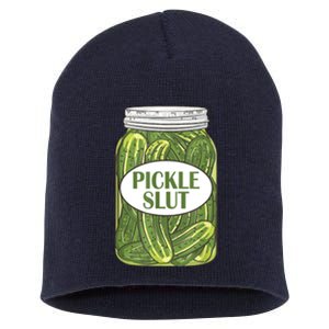 Pickle Slut Funny Canned Pickles Short Acrylic Beanie