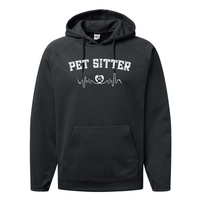 Pet Sitter For A Dog Sitter Performance Fleece Hoodie