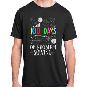 Problem Solving Funny Math Teacher 100 Days Of School Funny Gift Adult ChromaSoft Performance T-Shirt