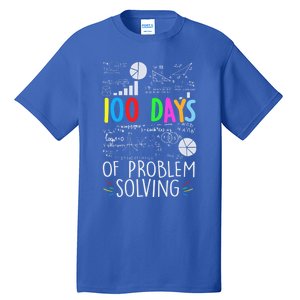 Problem Solving Funny Math Teacher 100 Days Of School Funny Gift Tall T-Shirt