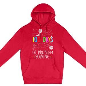 Problem Solving Funny Math Teacher 100 Days Of School Funny Gift Premium Pullover Hoodie