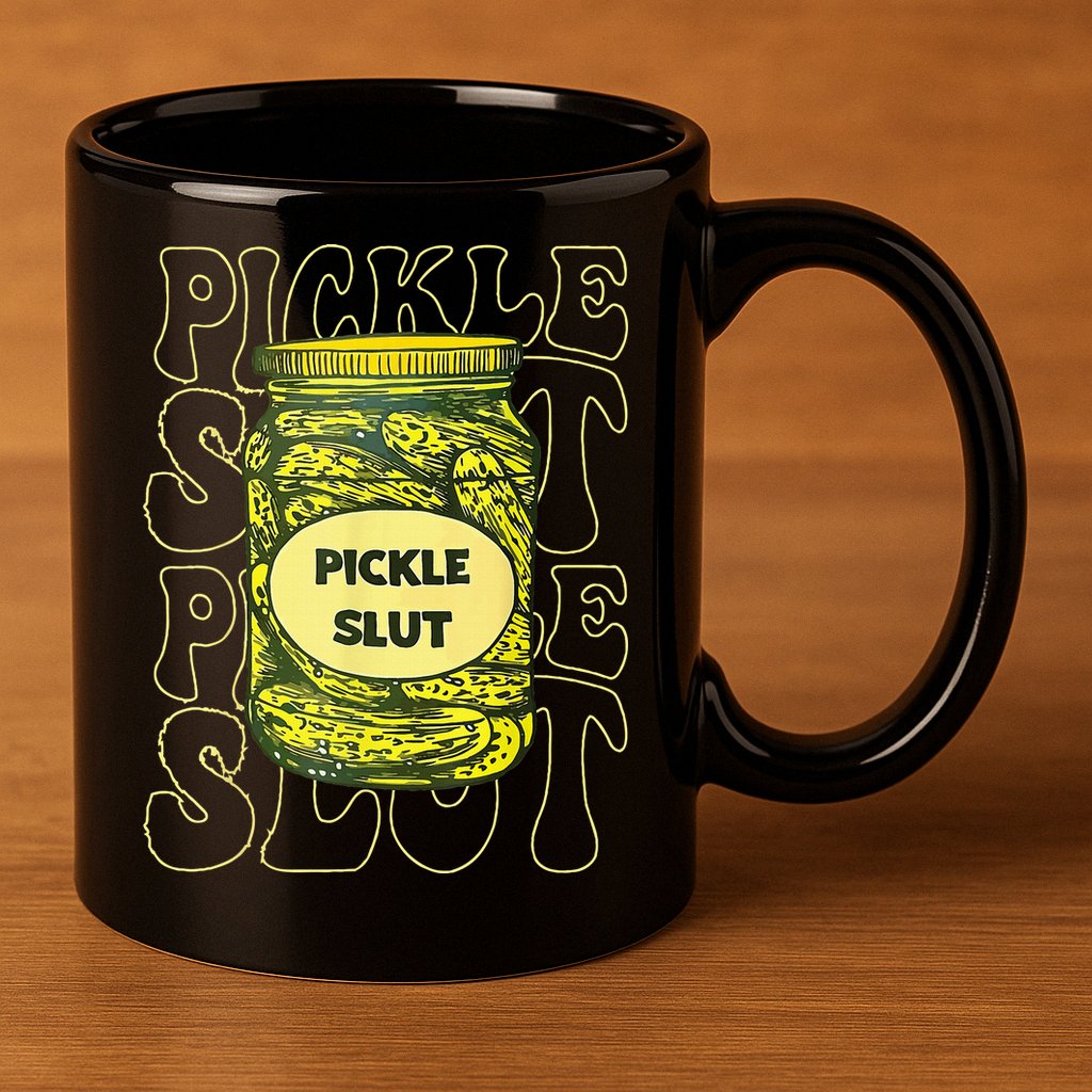Pickle Slut Funny Pickle Slut Who Loves Pickles 11oz C Handle Ceramic Mug