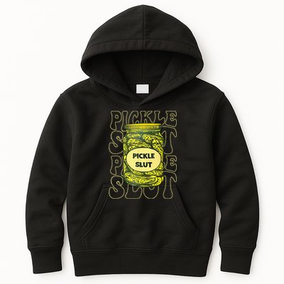 Pickle Slut Funny Pickle Slut Who Loves Pickles Kids Hoodie