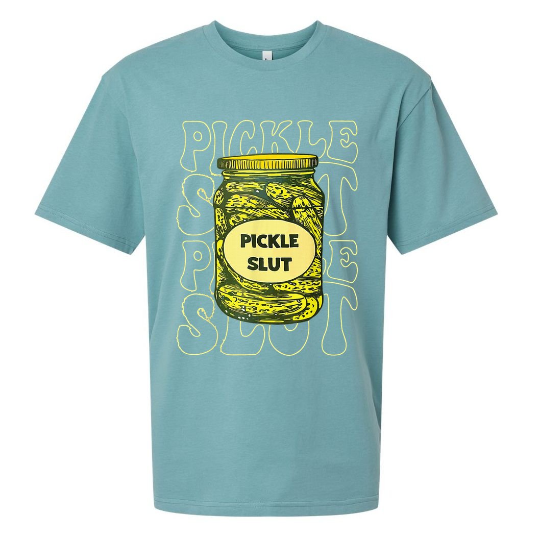 Pickle Slut Funny Pickle Slut Who Loves Pickles Sueded Cloud Jersey T-Shirt
