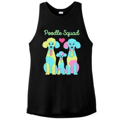 Poodle Squad Fun Design Ladies PosiCharge Tri-Blend Wicking Tank