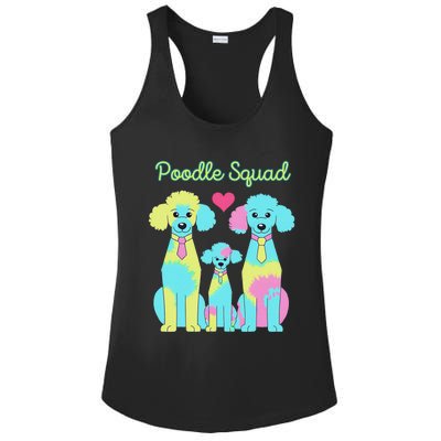 Poodle Squad Fun Design Ladies PosiCharge Competitor Racerback Tank