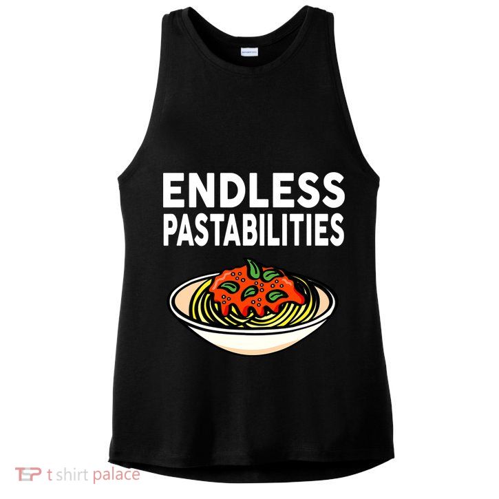 Pasta Spaghetti Funny Endless Pastabilities Ladies PosiCharge Tri-Blend Wicking Tank