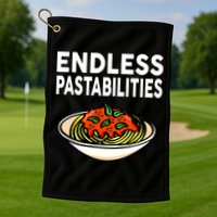 Pasta Spaghetti Funny Endless Pastabilities Golf Towel