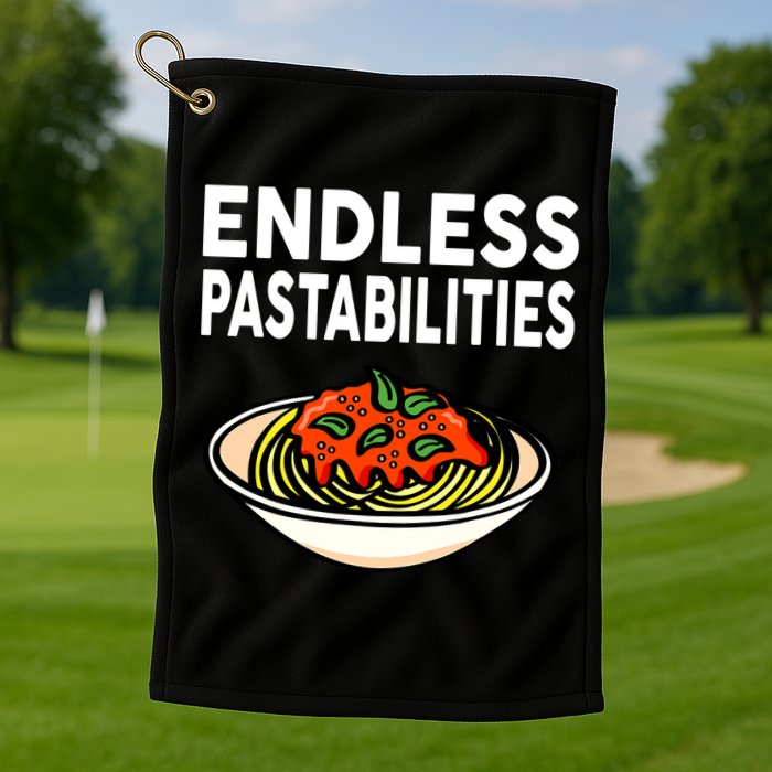 Pasta Spaghetti Funny Endless Pastabilities Golf Towel