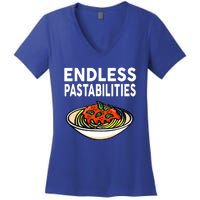 Pasta Spaghetti Funny Endless Pastabilities Women's V-Neck T-Shirt