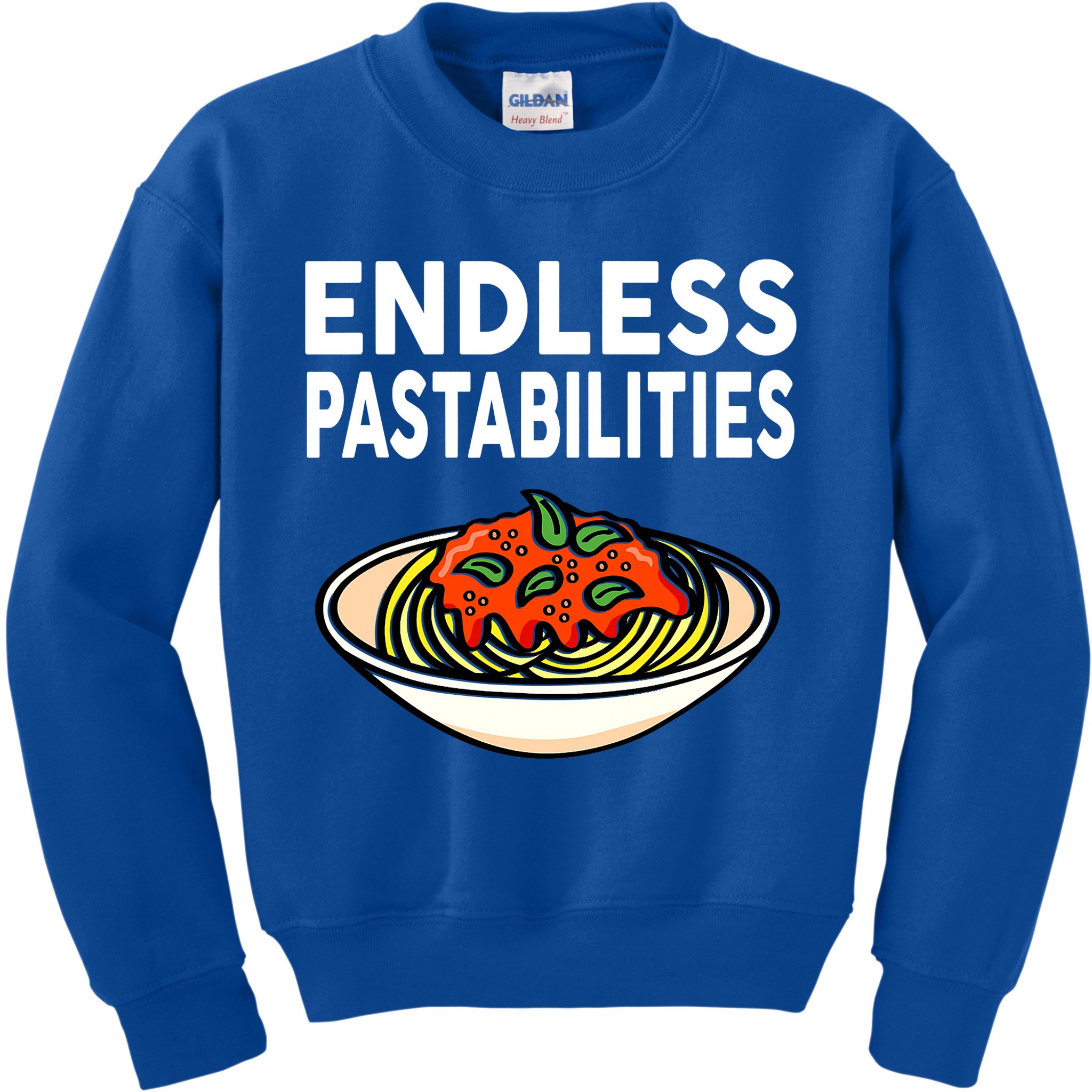 Pasta Spaghetti Funny Endless Pastabilities Kids Sweatshirt