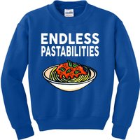 Pasta Spaghetti Funny Endless Pastabilities Kids Sweatshirt