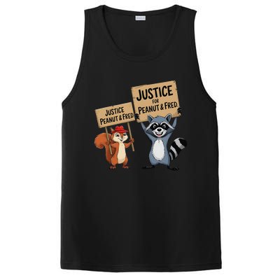 Peanut Squirrel & Fred Raccoo Justice For Peanut Wanted PosiCharge Competitor Tank