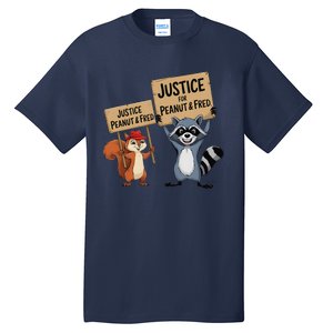 Peanut Squirrel & Fred Raccoo Justice For Peanut Wanted Tall T-Shirt