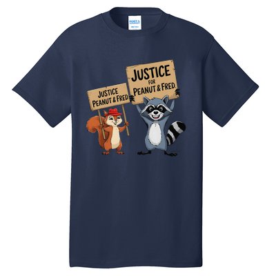 Peanut Squirrel & Fred Raccoo Justice For Peanut Wanted Tall T-Shirt