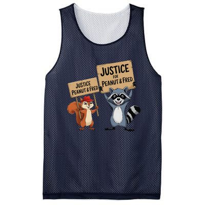 Peanut Squirrel & Fred Raccoo Justice For Peanut Wanted Mesh Reversible Basketball Jersey Tank