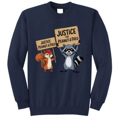 Peanut Squirrel & Fred Raccoo Justice For Peanut Wanted Tall Sweatshirt