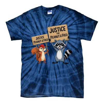 Peanut Squirrel & Fred Raccoo Justice For Peanut Wanted Tie-Dye T-Shirt