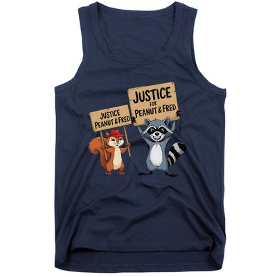 Peanut Squirrel & Fred Raccoo Justice For Peanut Wanted Tank Top