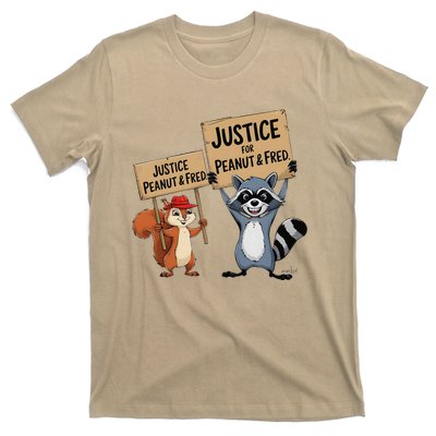 Peanut Squirrel & Fred Raccoo Justice For Peanut Wanted T-Shirt