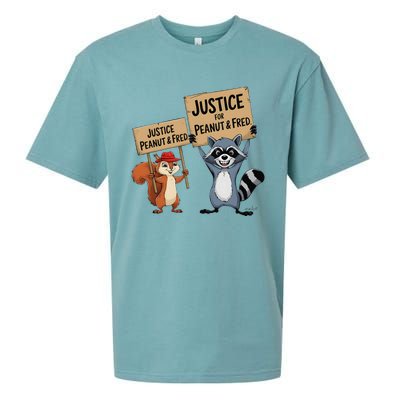 Peanut Squirrel & Fred Raccoo Justice For Peanut Wanted Sueded Cloud Jersey T-Shirt