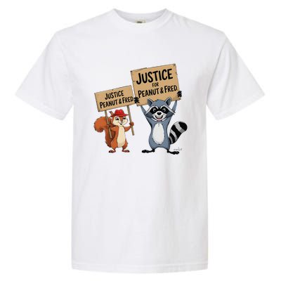 Peanut Squirrel & Fred Raccoo Justice For Peanut Wanted Garment-Dyed Heavyweight T-Shirt