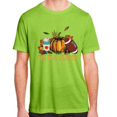 Pumpkin Spice Football Tis The Season Fall Thanksgiving Gift Gift Adult ChromaSoft Performance T-Shirt