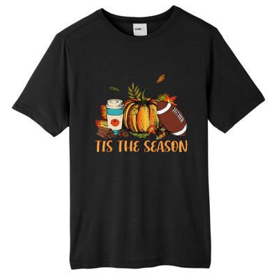 Pumpkin Spice Football Tis The Season Fall Thanksgiving Gift Gift Tall Fusion ChromaSoft Performance T-Shirt