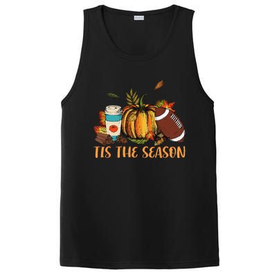 Pumpkin Spice Football Tis The Season Fall Thanksgiving Gift Gift PosiCharge Competitor Tank