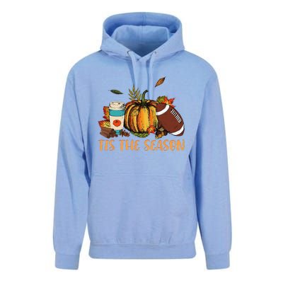 Pumpkin Spice Football Tis The Season Fall Thanksgiving Gift Gift Unisex Surf Hoodie