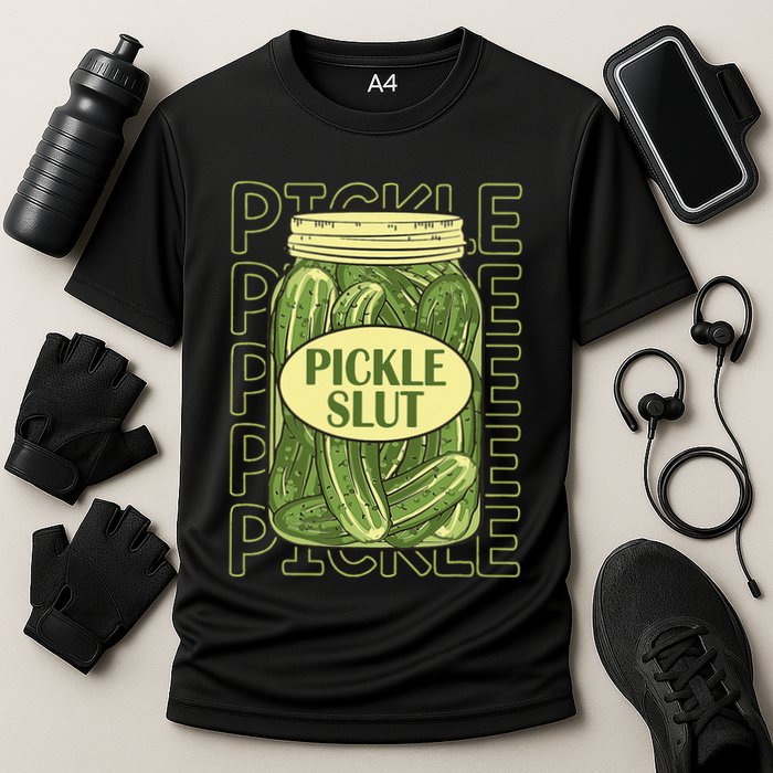 Pickle Slut Funny Pickle Slut Who Loves Pickles Apaprel Cooling Performance Crew T-Shirt