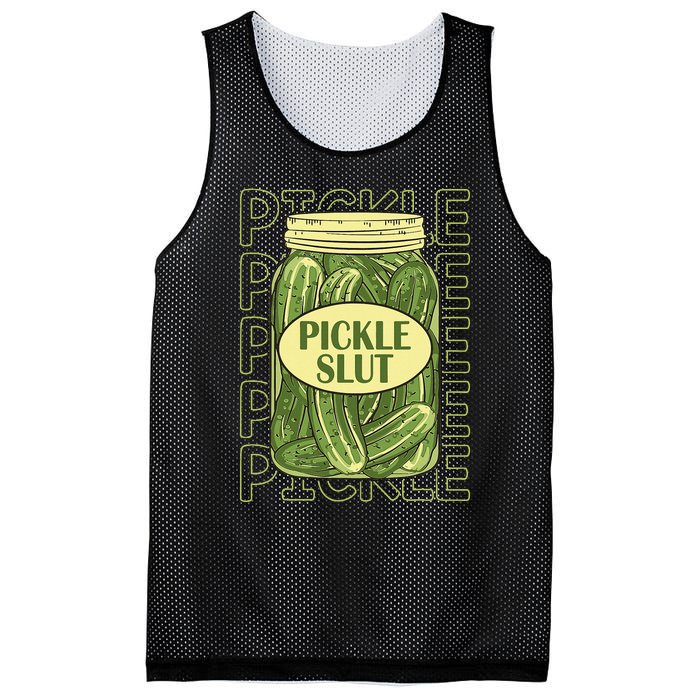 Pickle Slut Funny Pickle Slut Who Loves Pickles Apaprel Mesh Reversible Basketball Jersey Tank