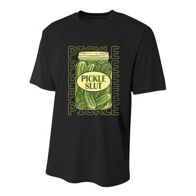 Pickle Slut Funny Pickle Slut Who Loves Pickles Apaprel Youth Performance Sprint T-Shirt