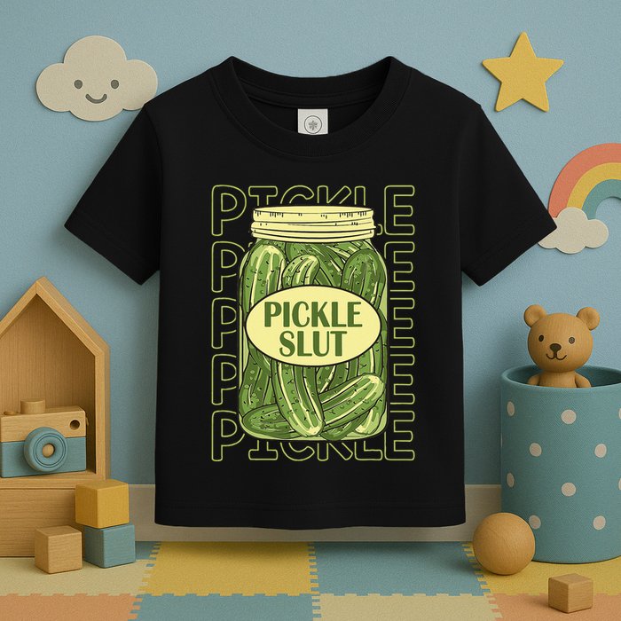 Pickle Slut Funny Pickle Slut Who Loves Pickles Apaprel Toddler T-Shirt