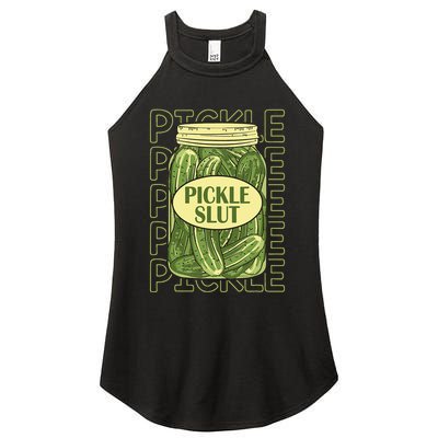 Pickle Slut Funny Pickle Slut Who Loves Pickles Apaprel Women's Perfect Tri Rocker Tank