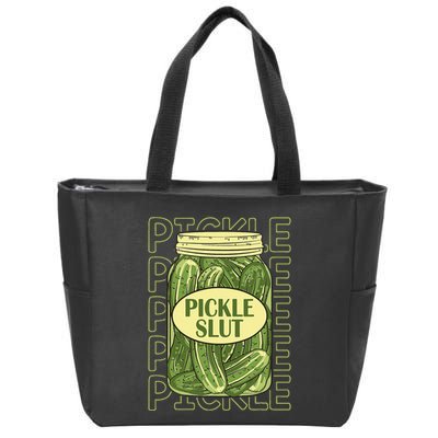 Pickle Slut Funny Pickle Slut Who Loves Pickles Apaprel Zip Tote Bag
