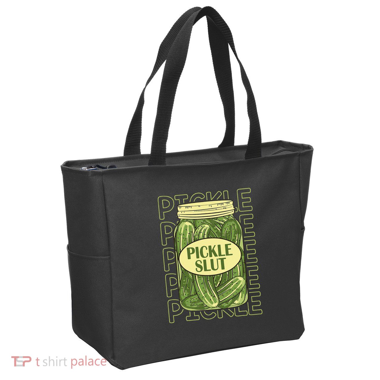 Pickle Slut Funny Pickle Slut Who Loves Pickles Apaprel Zip Tote Bag