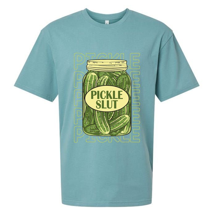 Pickle Slut Funny Pickle Slut Who Loves Pickles Apaprel Sueded Cloud Jersey T-Shirt