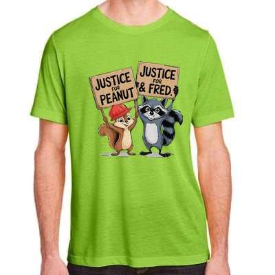 Peanut Squirrel & Fred Raccoo Justice For Peanut Wanted Adult ChromaSoft Performance T-Shirt