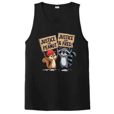 Peanut Squirrel & Fred Raccoo Justice For Peanut Wanted PosiCharge Competitor Tank