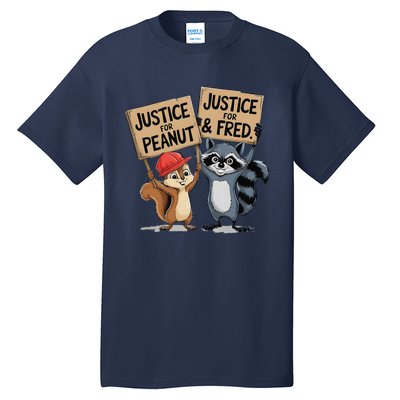 Peanut Squirrel & Fred Raccoo Justice For Peanut Wanted Tall T-Shirt