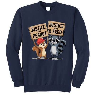 Peanut Squirrel & Fred Raccoo Justice For Peanut Wanted Tall Sweatshirt