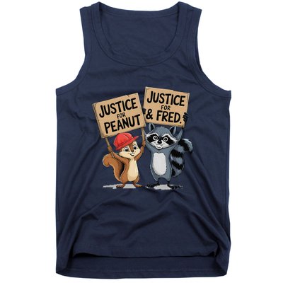 Peanut Squirrel & Fred Raccoo Justice For Peanut Wanted Tank Top