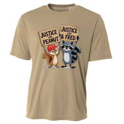 Peanut Squirrel & Fred Raccoo Justice For Peanut Wanted Cooling Performance Crew T-Shirt