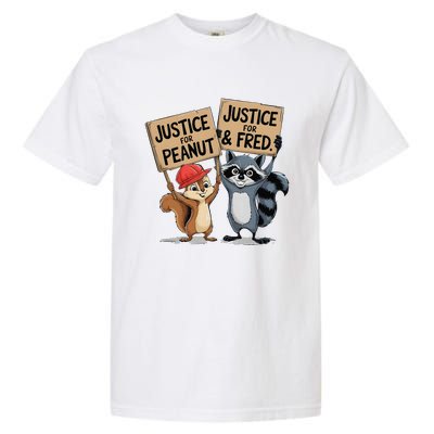 Peanut Squirrel & Fred Raccoo Justice For Peanut Wanted Garment-Dyed Heavyweight T-Shirt