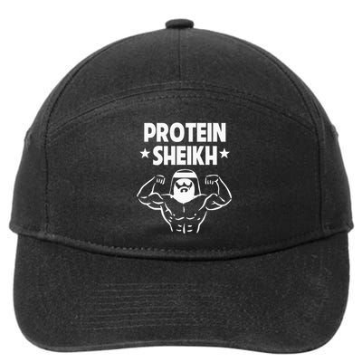 Protein Sheikh Funny Arabic Gym Fitness Lover Bodybuilding 7-Panel Snapback Hat