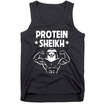 Protein Sheikh Funny Arabic Gym Fitness Lover Bodybuilding Tank Top