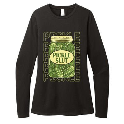 Pickle Slut Funny Pickle Slut Who Loves Pickles Apaprel Womens CVC Long Sleeve Shirt